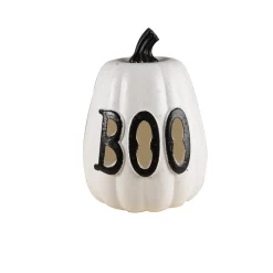 DÉCORATION CITROUILLE BOO LUMINEUSE 26X19CM