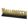 DÉCORATION DE TABLE BOIS HALLOWEEN 10.5X3.2CM OR