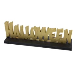 DÉCORATION DE TABLE BOIS HALLOWEEN 10.5X3.2CM OR