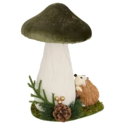 DÉCORATION FORÊT CHAMPIGNON HÉRISSON PSE 30CM