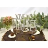DÉCORATION GÂTEAU BOIS MARIAGE 12X12CM NATURE