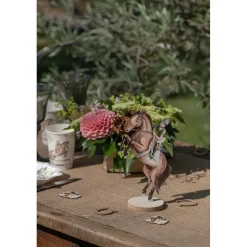 DÉCORATION HIPPIQUE BOIS 12X7.5X20CM