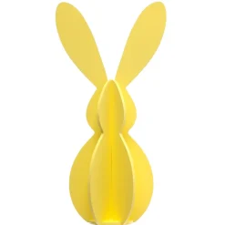 DÉCORATION LAPIN SILHOUETTE BOIS 20.5CM JAUNE