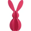 DÉCORATION LAPIN SILHOUETTE BOIS 20.5CM FUCHSIA