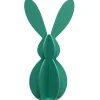 DÉCORATION LAPIN SILHOUETTE BOIS 20.5CM VERT