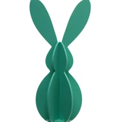 DÉCORATION LAPIN SILHOUETTE BOIS 20.5CM VERT