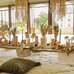 DÉCORATION PALMIER BOIS RAPHIA 21X41X5CM NATURE