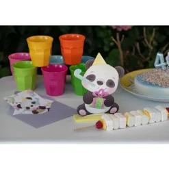 DÉCORATION PANDA ANNIVERSAIRE BOIS 14X4X20CM