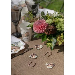 10 DÉCORATIONS HIPPIQUES BOIS 4X4.5CM MULTICOLORE
