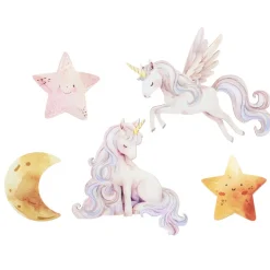 25 DÉCORATIONS TABLE CARTON LICORNE MAGIQUE 4-7CM
