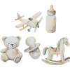 25 DÉCORATIONS TABLE CARTON LITTLE TEDDY 2.3-6CM