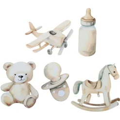25 DÉCORATIONS TABLE CARTON LITTLE TEDDY 2.3-6CM