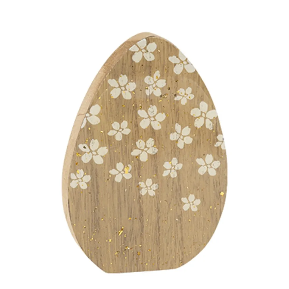 DÉCORATION UF BOIS RÉSINE 9.5X13.5CM PAILLETTÉ