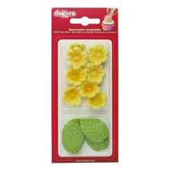 DÉCORS COMESTIBLES FLEURS JAUNES