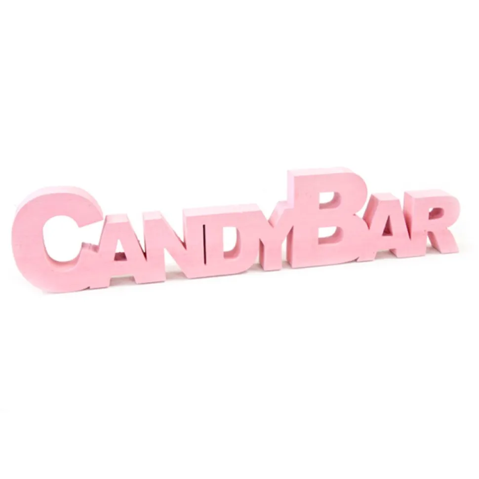 DÉCO TABLE CANDY BAR ROSE 27 CM