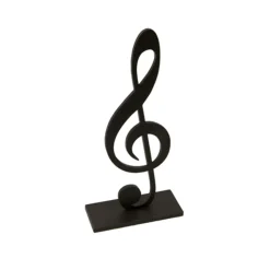 DÉCO TABLE NOTE DE MUSIQUE BOIS 9X18X4CM NOIR