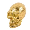 DÉCO TÊTE DE MORT RÉSINE OR MARTELÉ 8.5X6.5CM