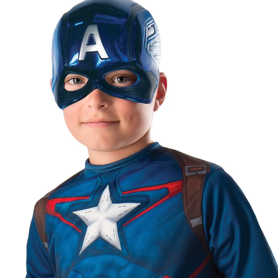 DEMI-MASQUE CAPTAIN AMERICA PVC ENFANT