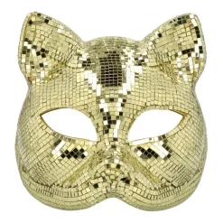 DEMI-MASQUE CHAT DISCO FACETTES OR ADULTE