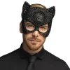 DEMI-MASQUE CHAT SÉDUCTION PREMIUM NOIR ADULTE
