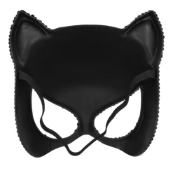 DEMI-MASQUE CHAT SÉDUCTION PREMIUM NOIR ADULTE