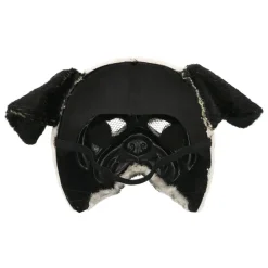 DEMI-MASQUE CHIEN CARLIN PELUCHE ADULTE