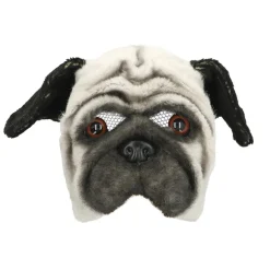 DEMI-MASQUE CHIEN CARLIN PELUCHE ADULTE
