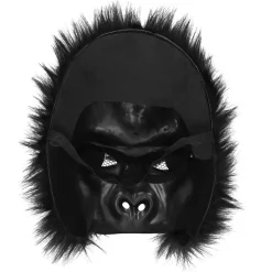 DEMI-MASQUE GORILLE SINGE JUNGLE PELUCHE ADULTE