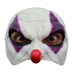 DEMI-MASQUE LATEX CLOWN HOSTILE VIOLET ADULTE