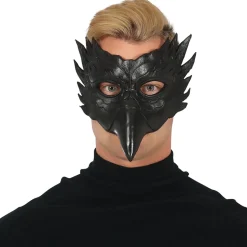 DEMI-MASQUE MYSTÈRE HIBOU NOIR