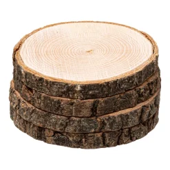 4 DESSOUS DE VERRE EN BOIS 10 CM