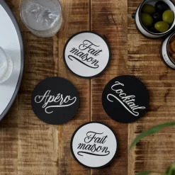 4 DESSOUS DE VERRE FAIT MAISON
