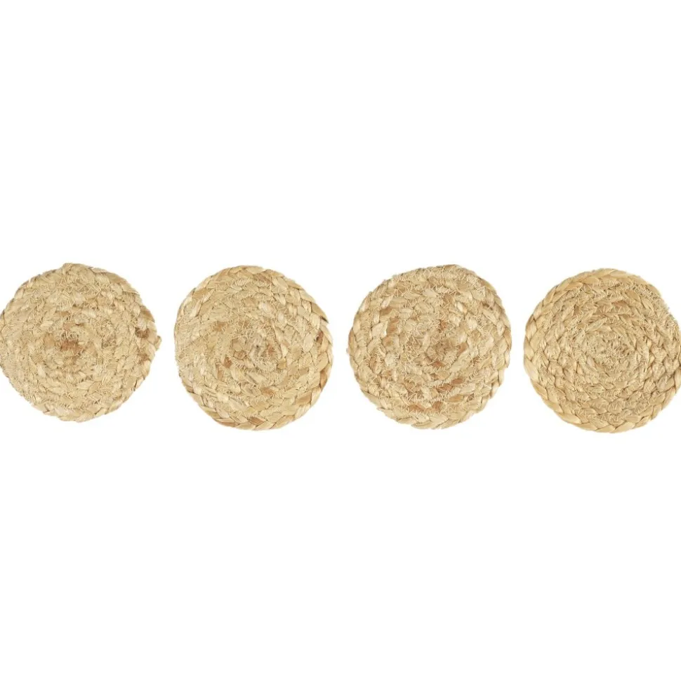 4 DESSOUS DE VERRE NATURELS 10CM