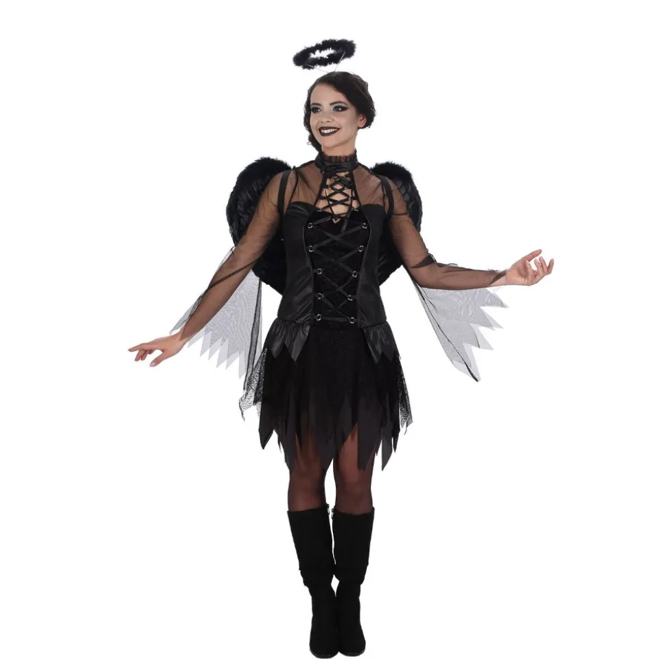 DÉGUISEMENT ANGE NOIR DÉCHU ESPRIT MAL FEMME