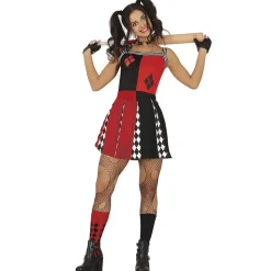 DÉGUISEMENT ARLEQUIN CHEERLEADER DANGEREUSE FEMME