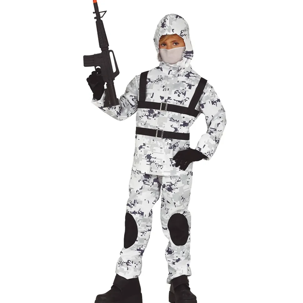 DÉGUISEMENT ARMÉE ARCTIQUE CAMOUFLAGE BLANC GARÇON