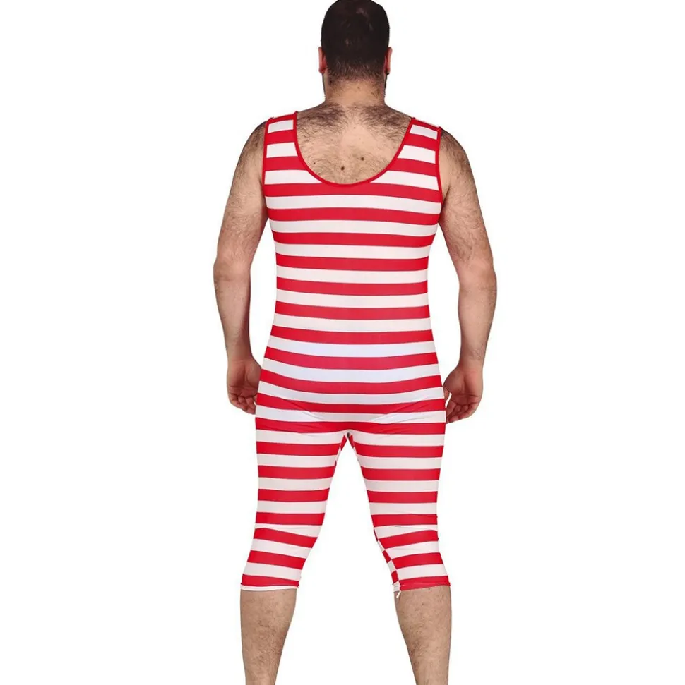 DÉGUISEMENT BAIGNEUR ANNÉES 20 RAYÉ ROUGE HOMME
