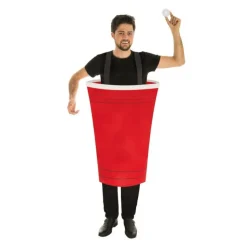 DÉGUISEMENT BIÈRE-PONG GOBELET USA ROUGE ADULTE