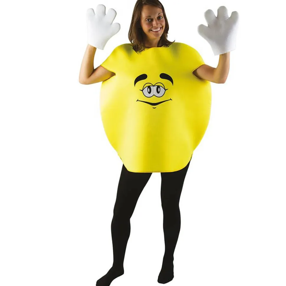 DÉGUISEMENT BONBON ROND JAUNE ADULTE