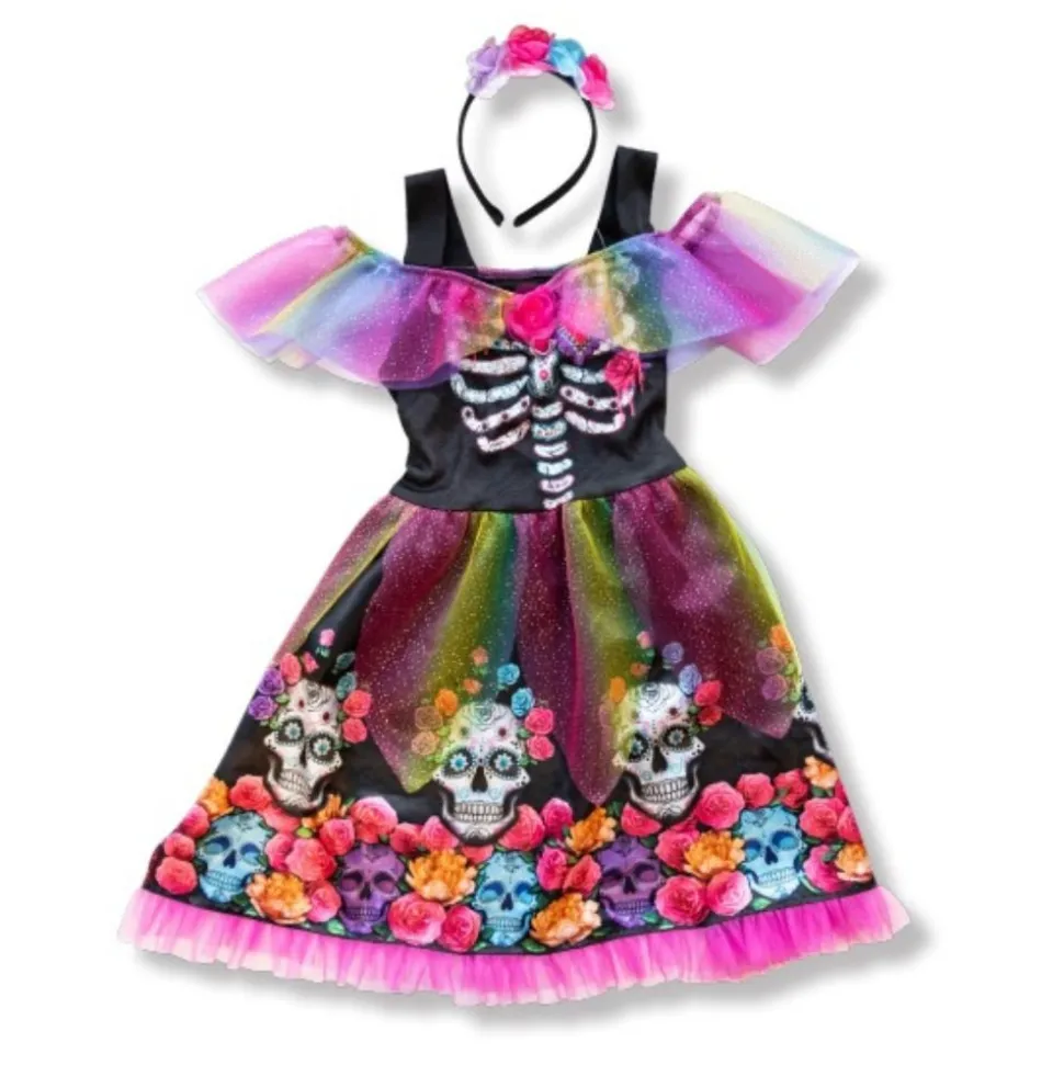 DÉGUISEMENT CATRINA COLORÉ JOUR DES MORTS FILLE