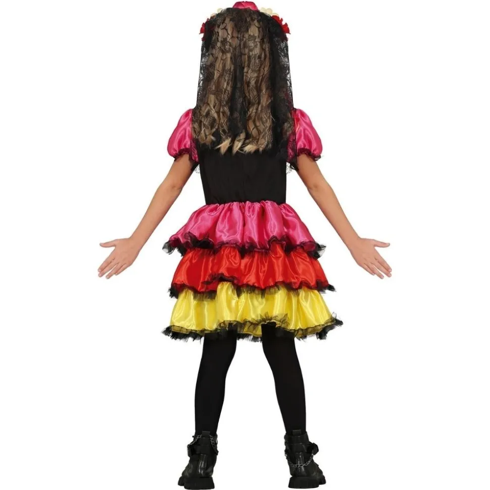 DÉGUISEMENT CATRINA JOUR DES MORTS COLORÉ FILLE