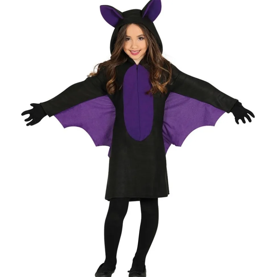 DÉGUISEMENT CHAUVE-SOURIS ROBE AILES VIOLET FILLE