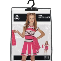 DÉGUISEMENT CHEERLEADER POM-POM GIRL ROSE FILLE