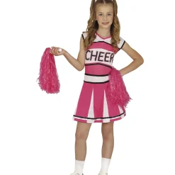 DÉGUISEMENT CHEERLEADER POM-POM GIRL ROSE FILLE