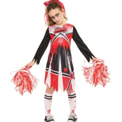 DÉGUISEMENT CHEERLEADER ZOMBIE POMPOM FILLE