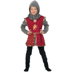 DÉGUISEMENT CHEVALIER MÉDIÉVAL LION ROUGE ENFANT