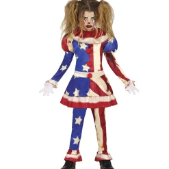 DÉGUISEMENT CLOWN PATRIOTIQUE SANGUINAIRE FILLE