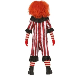 DÉGUISEMENT CLOWN RÉTRO RAYURE ROUGE BLANC GARÇON