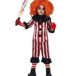 DÉGUISEMENT CLOWN RÉTRO RAYURE ROUGE BLANC GARÇON