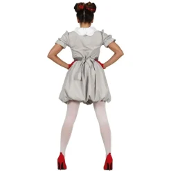 DÉGUISEMENT CLOWN VINTAGE GRIS FEMME